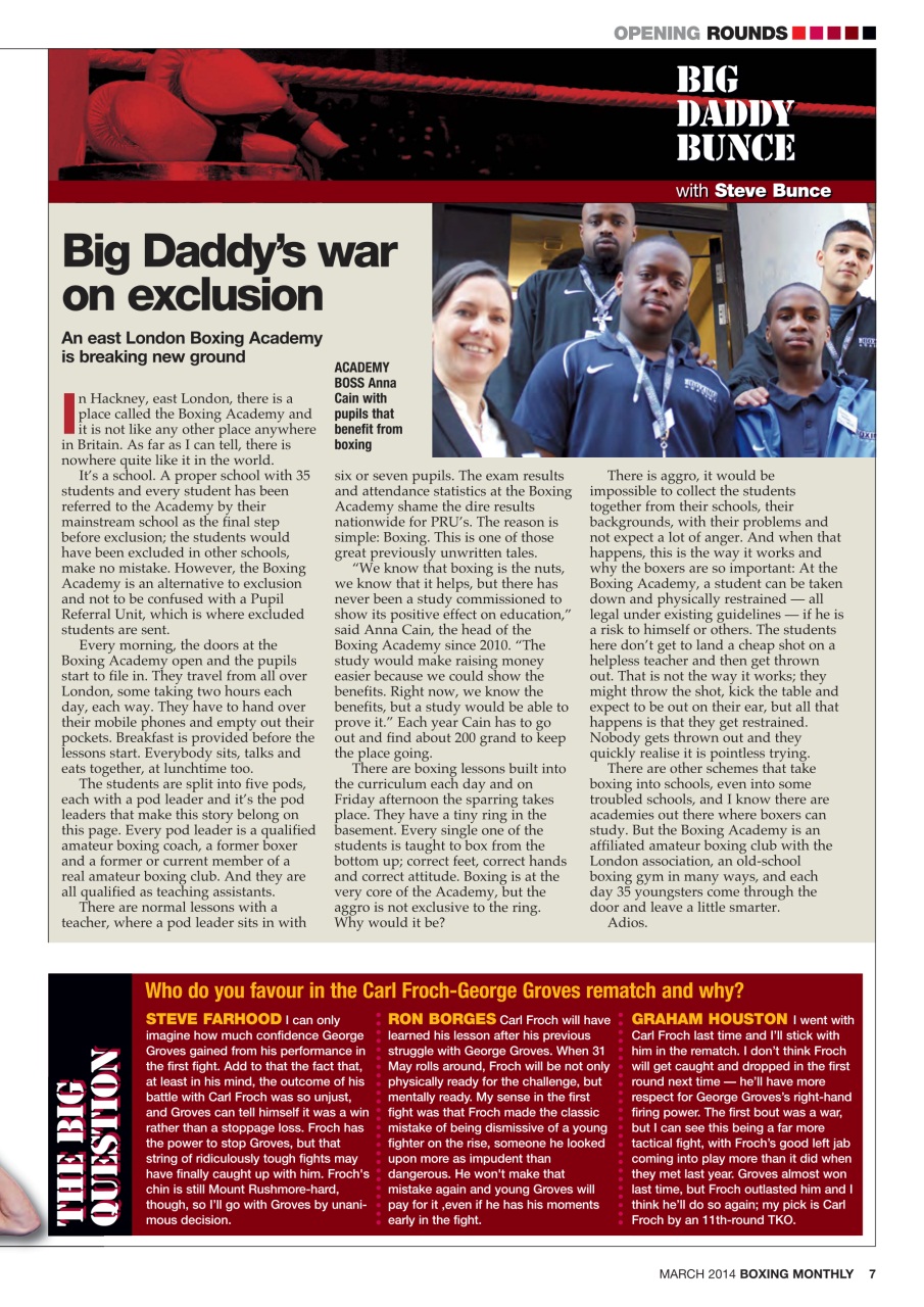 Boxing Monthly Preview Pages