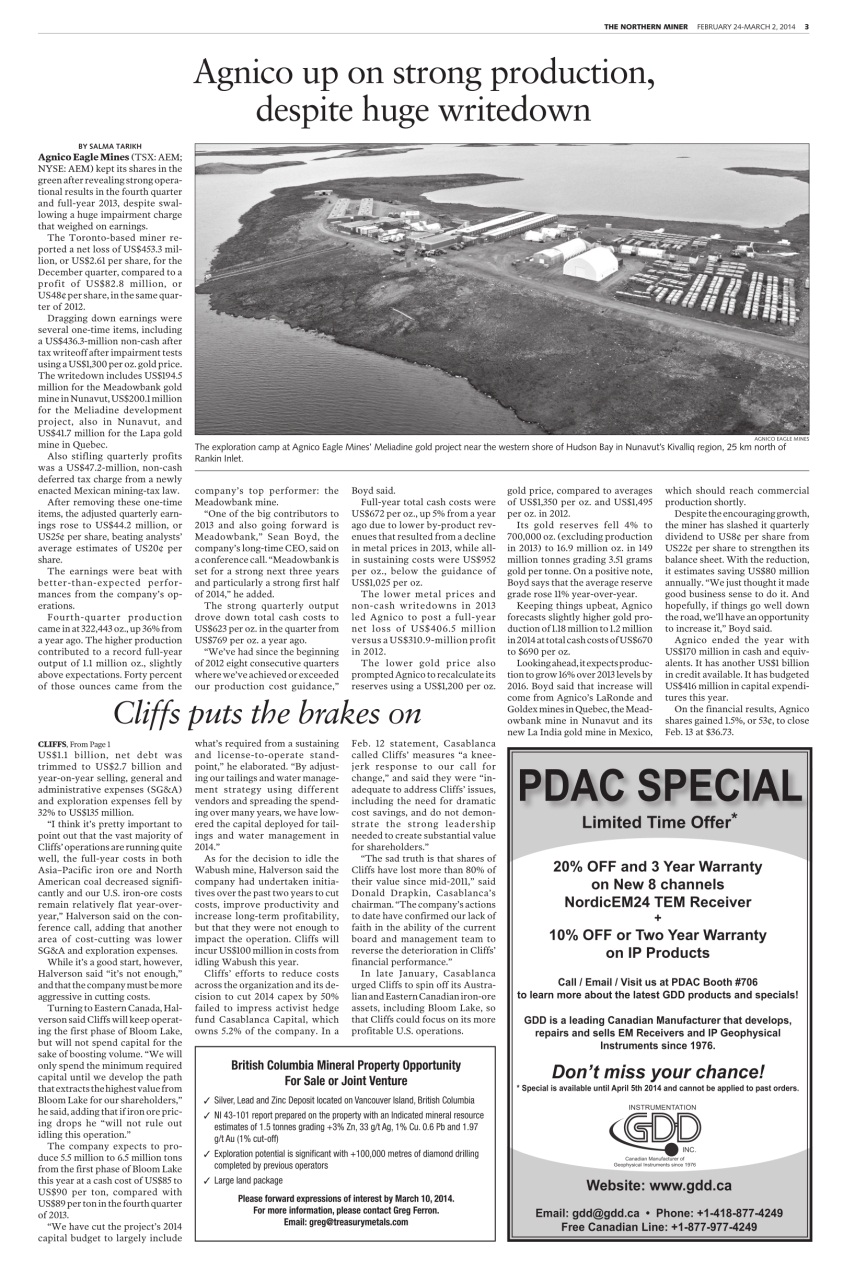 The Northern Miner Preview Pages