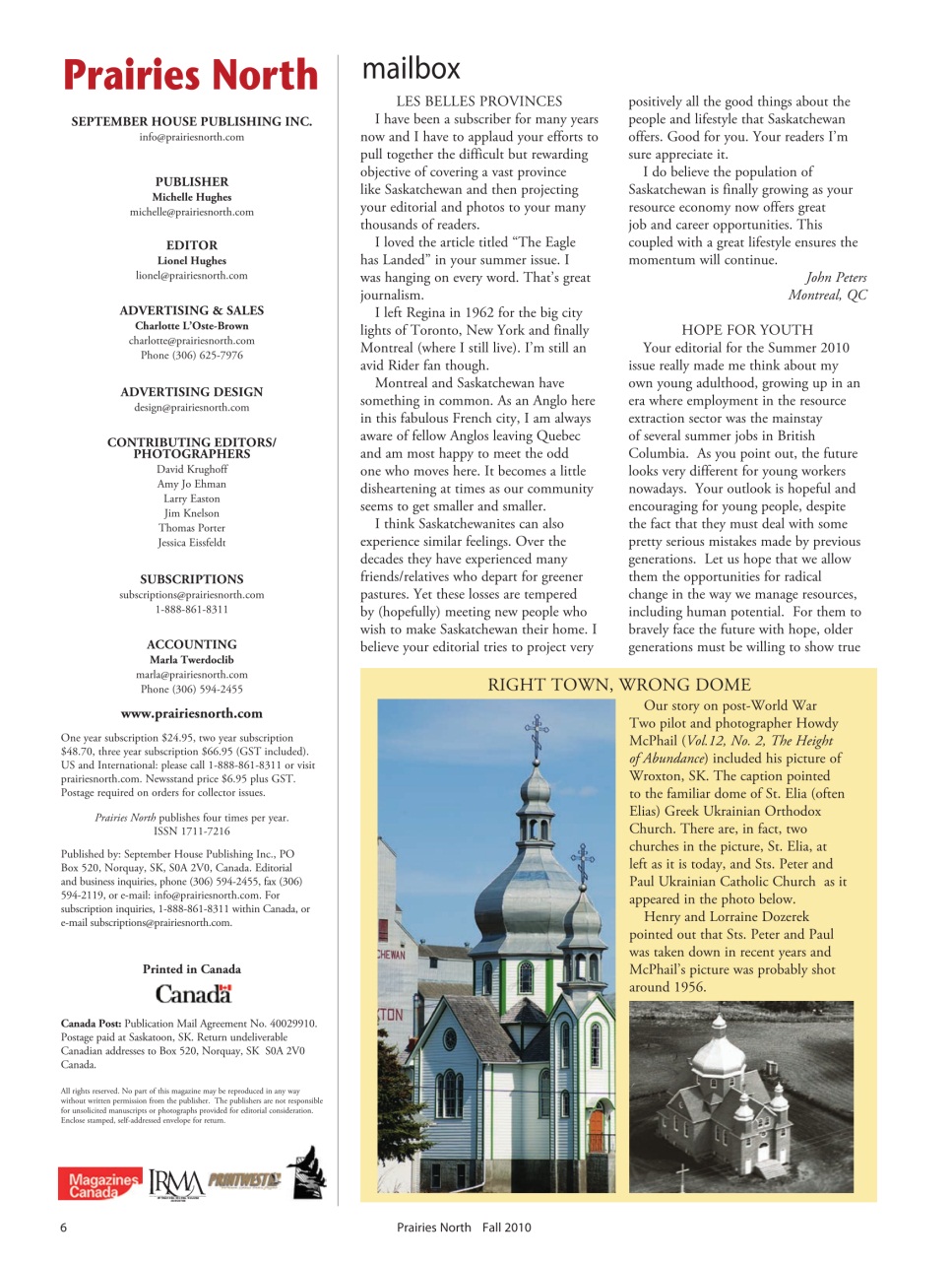 Prairies North Magazine Preview Pages