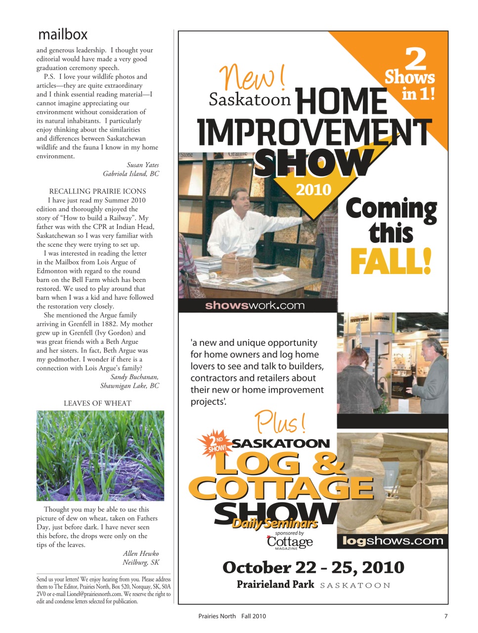 Prairies North Magazine Preview Pages