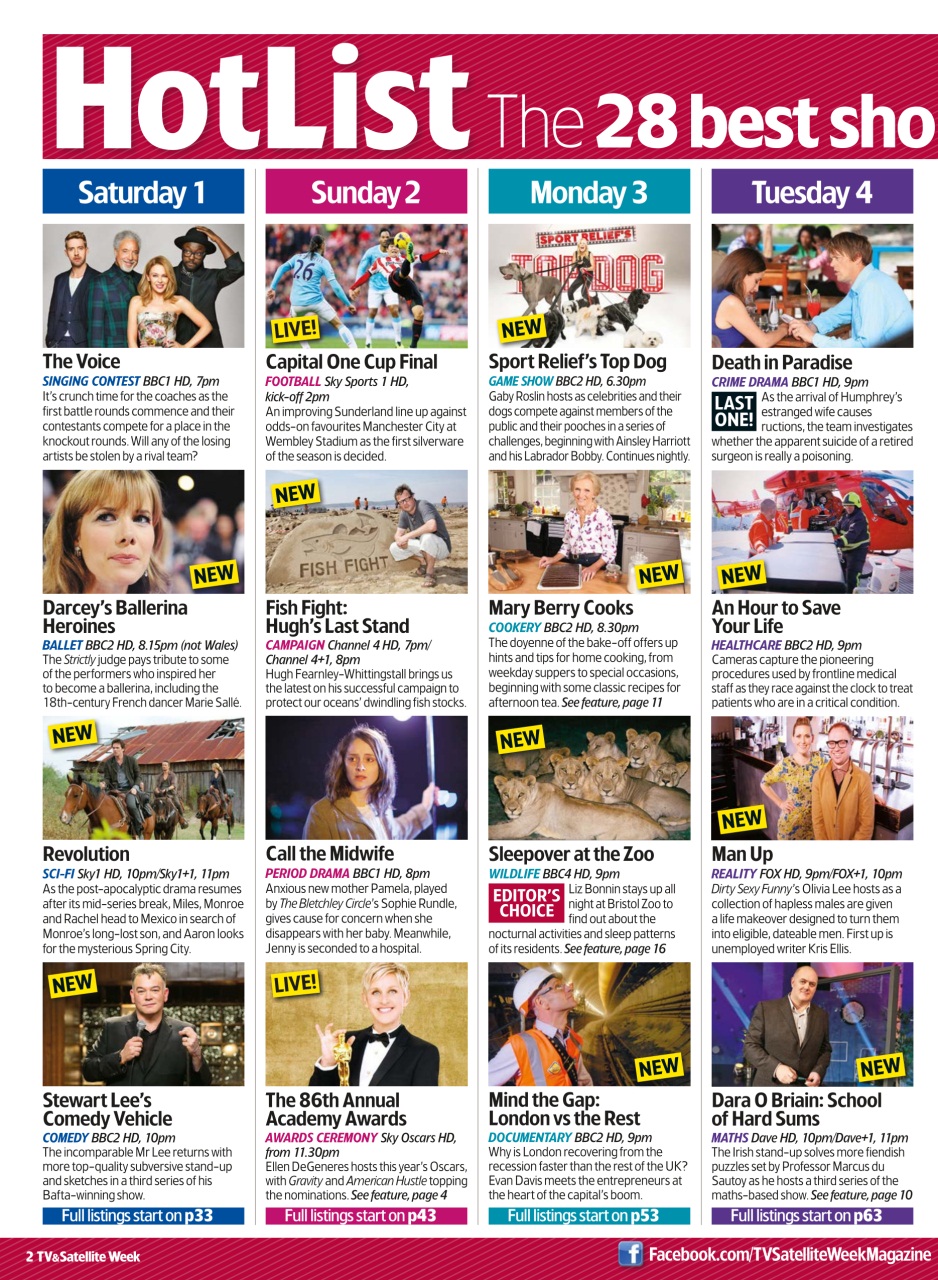 TV & Satellite Week Preview Pages