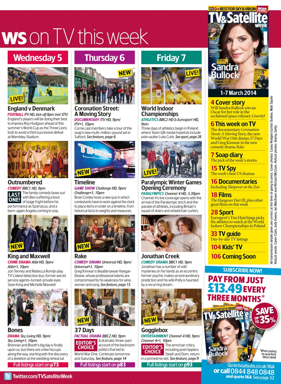 TV & Satellite Week Preview Pages
