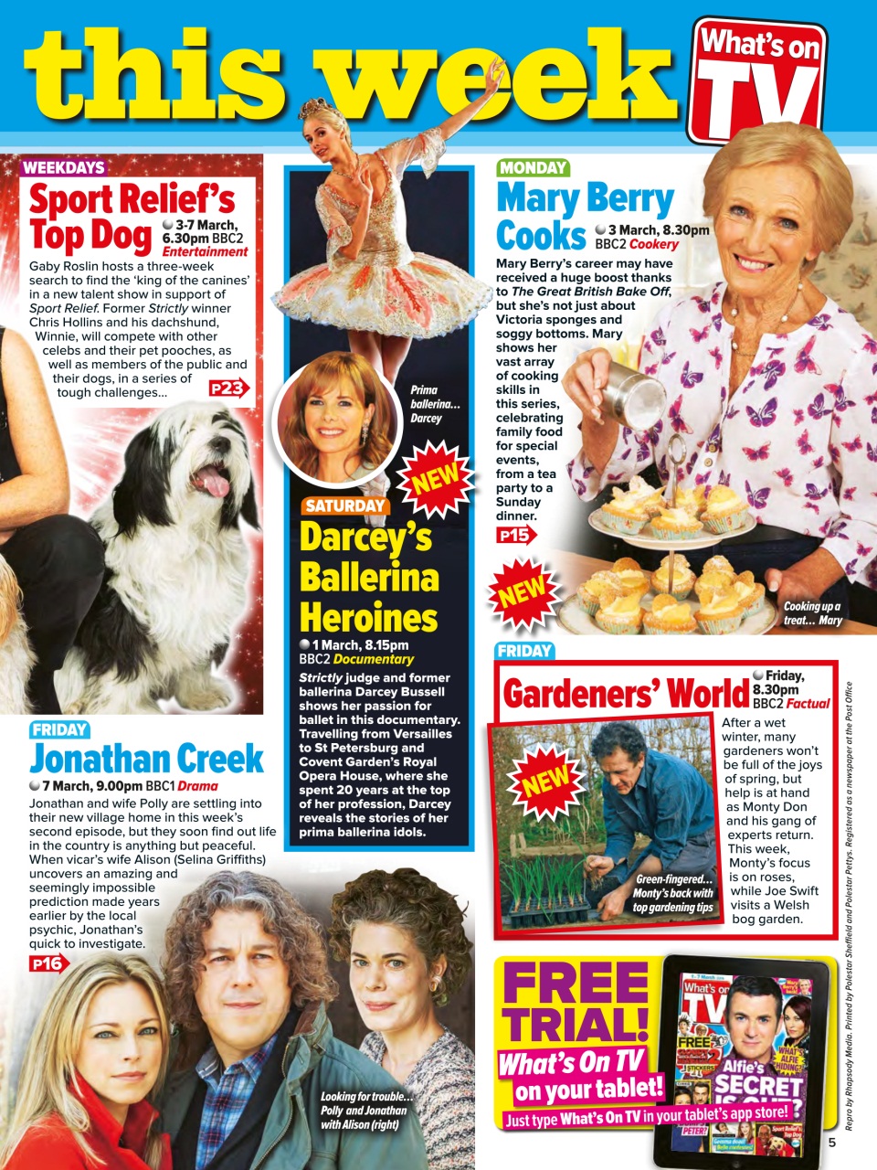 What's on TV Preview Pages