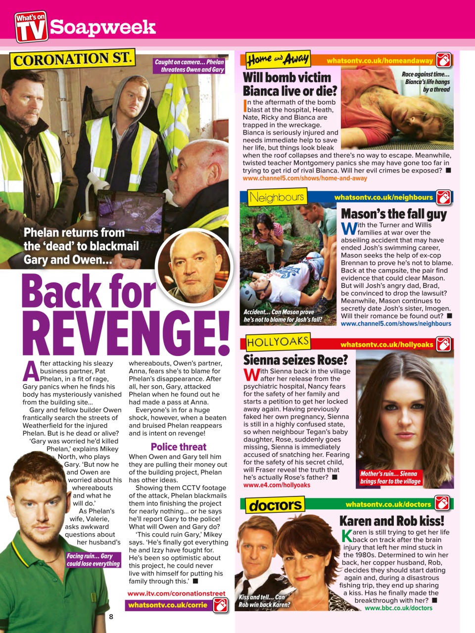 What's on TV Preview Pages
