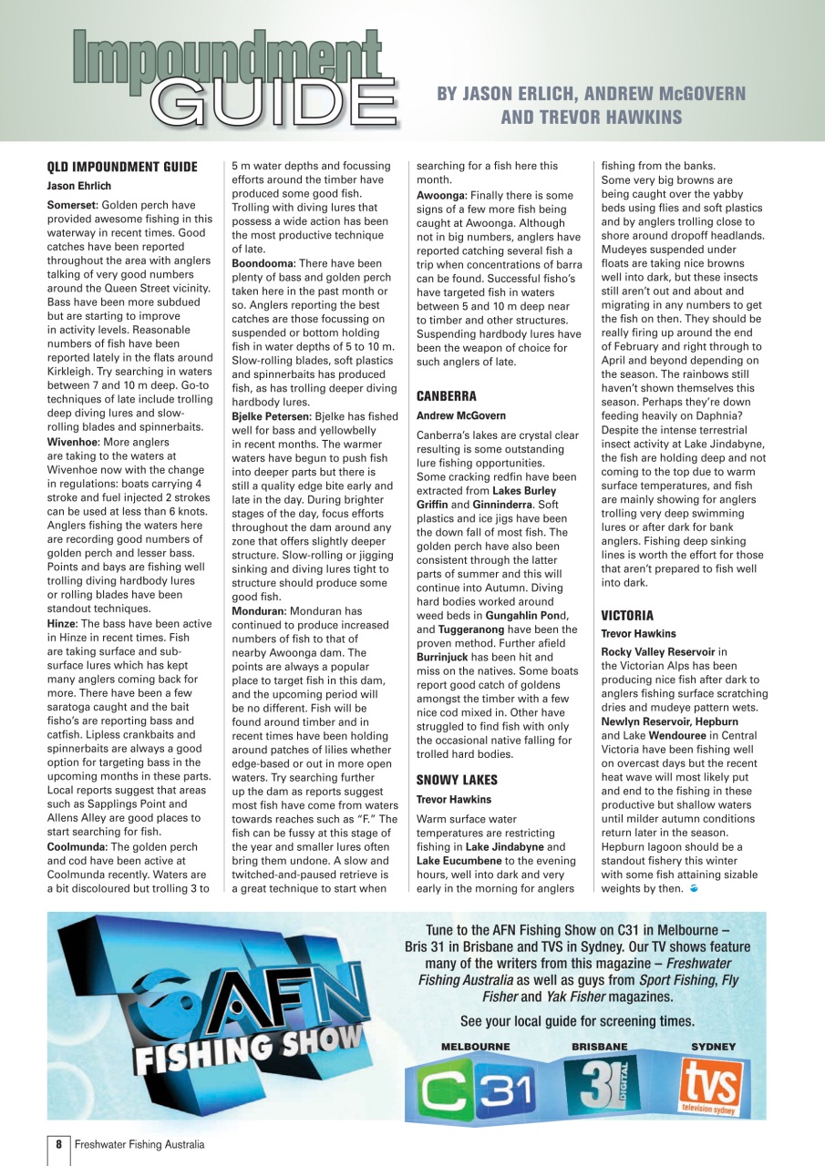 Freshwater Fishing Australia Preview Pages