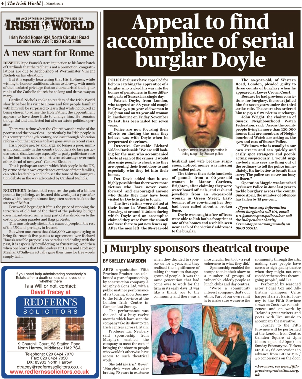 Irish World Preview Pages