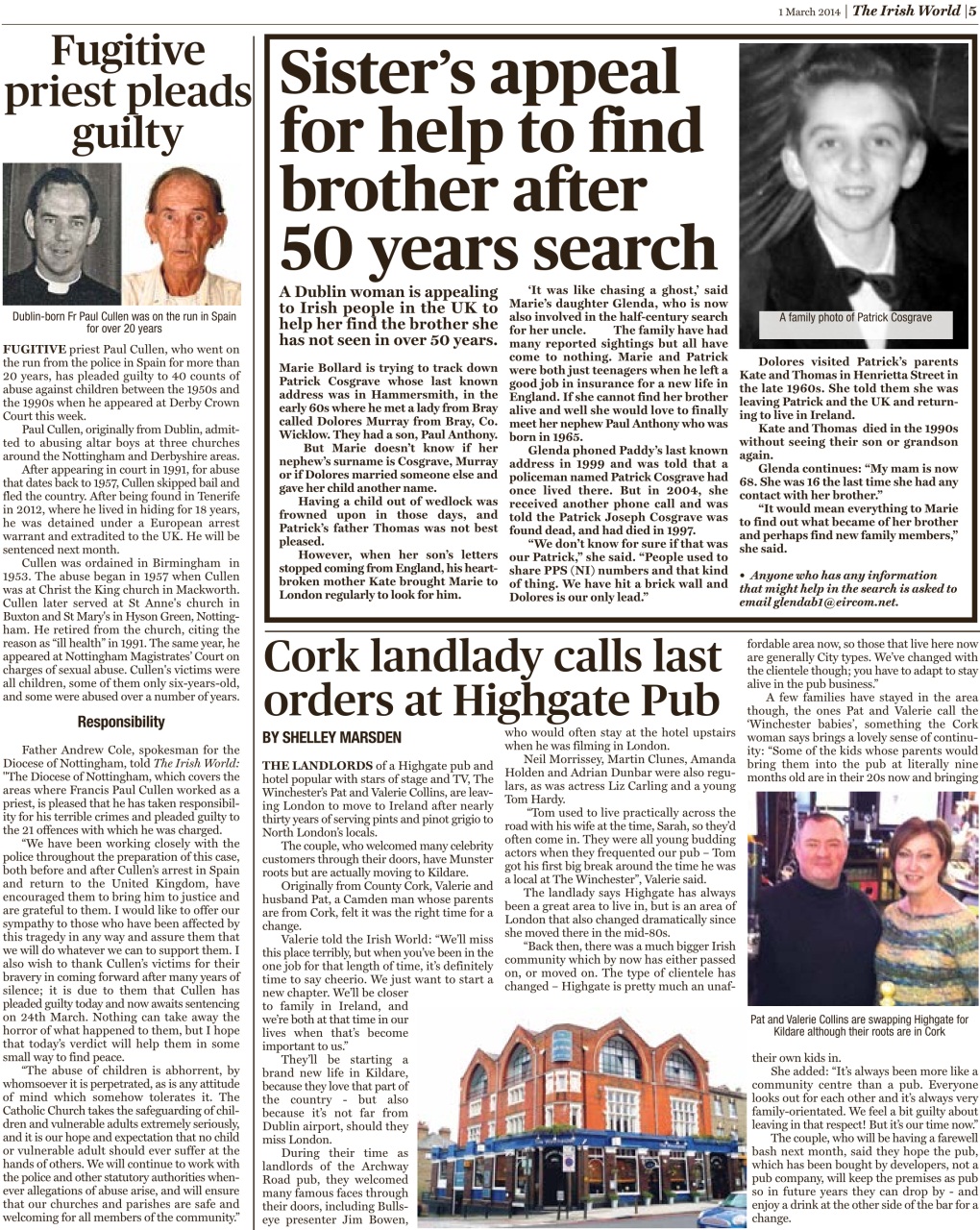 Irish World Preview Pages