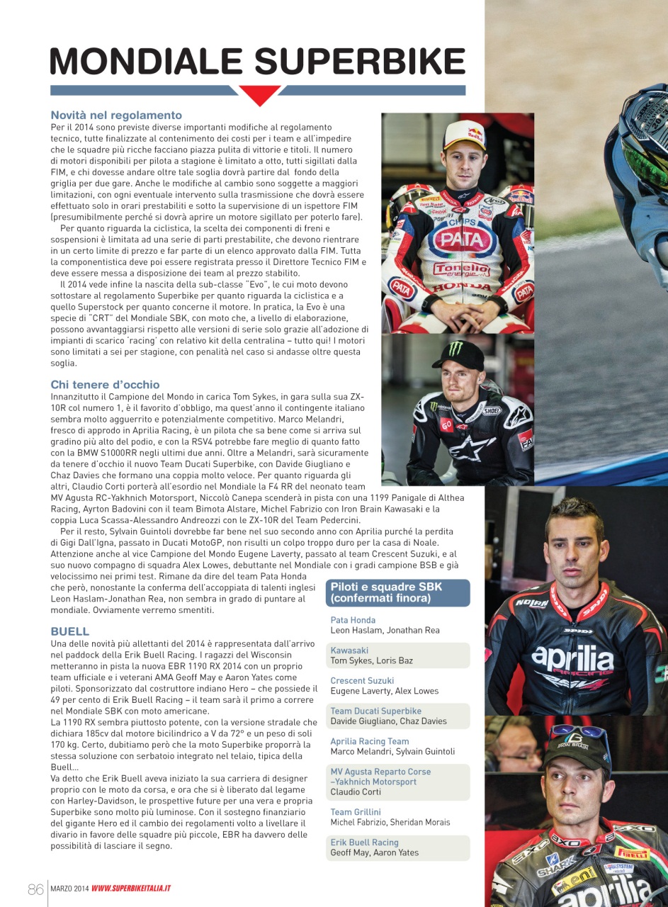 Superbike Italia Preview Pages