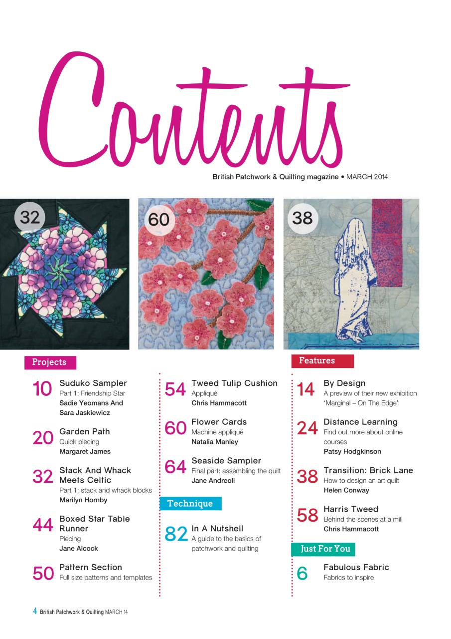 Patchwork and Quilting Preview Pages