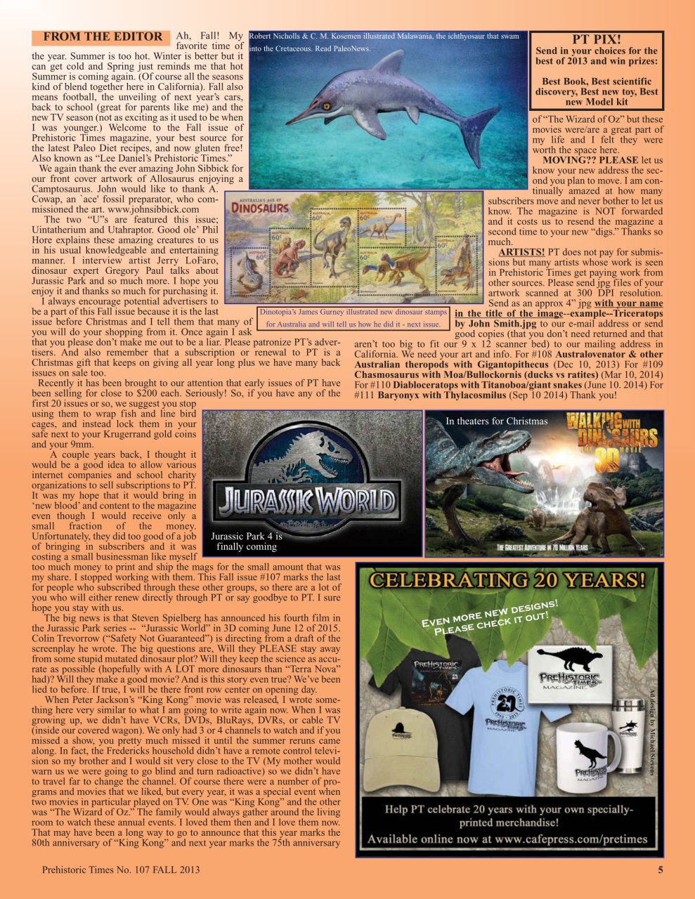 Prehistoric Times Preview Pages