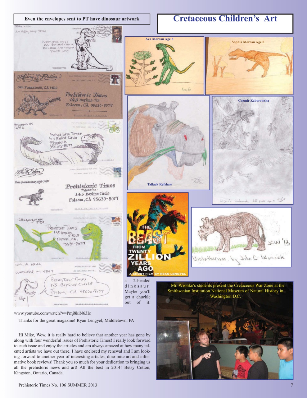 Prehistoric Times Preview Pages