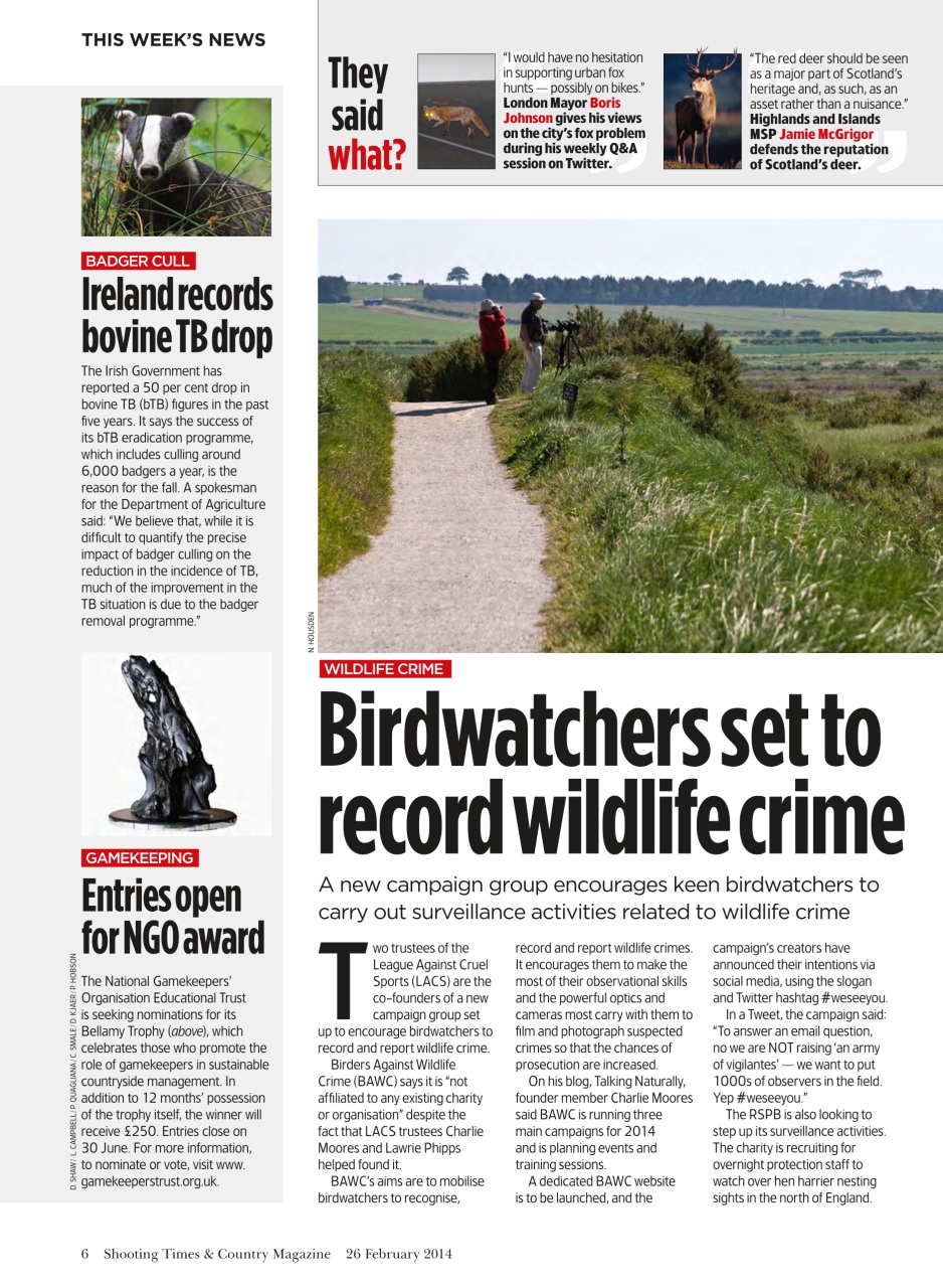 Shooting Times & Country Preview Pages