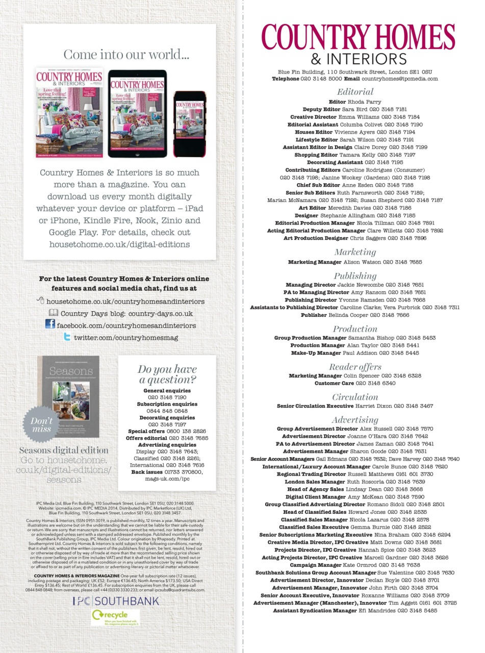 Country Homes & Interiors Preview Pages