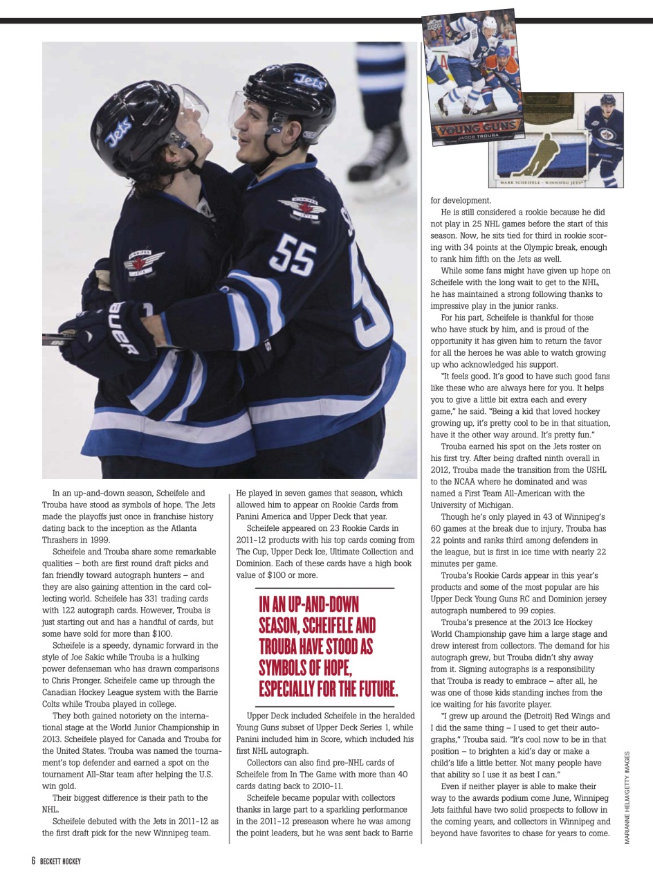 Beckett Hockey Magazine Preview Pages