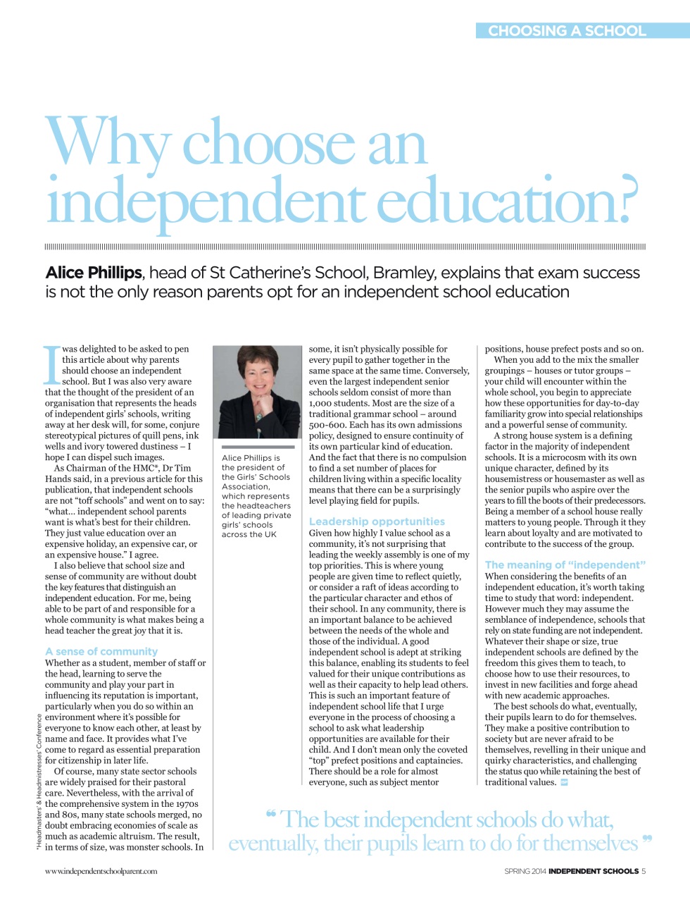 Independent School Parent Preview Pages