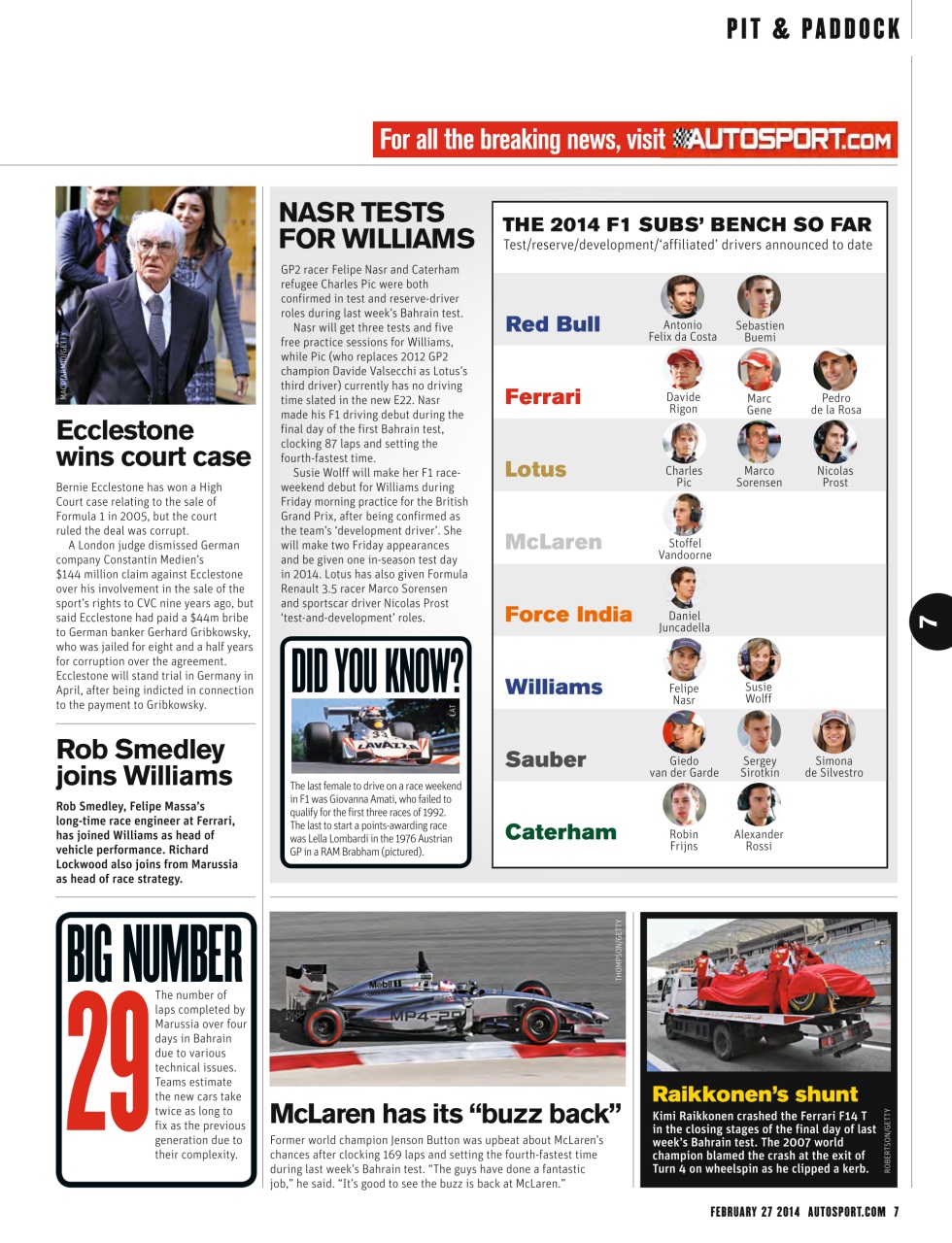 Autosport Preview Pages