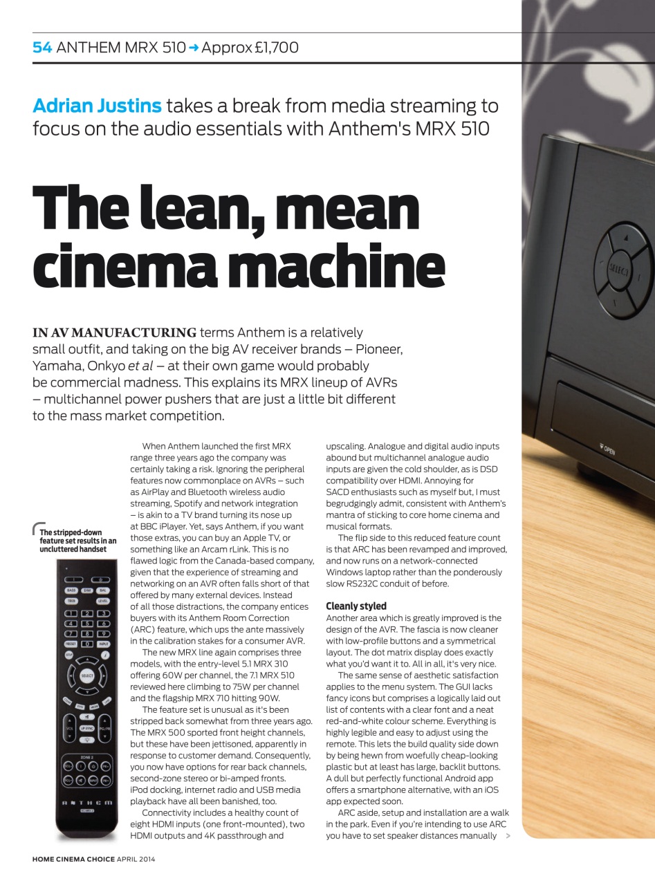 Home Cinema Choice Preview Pages