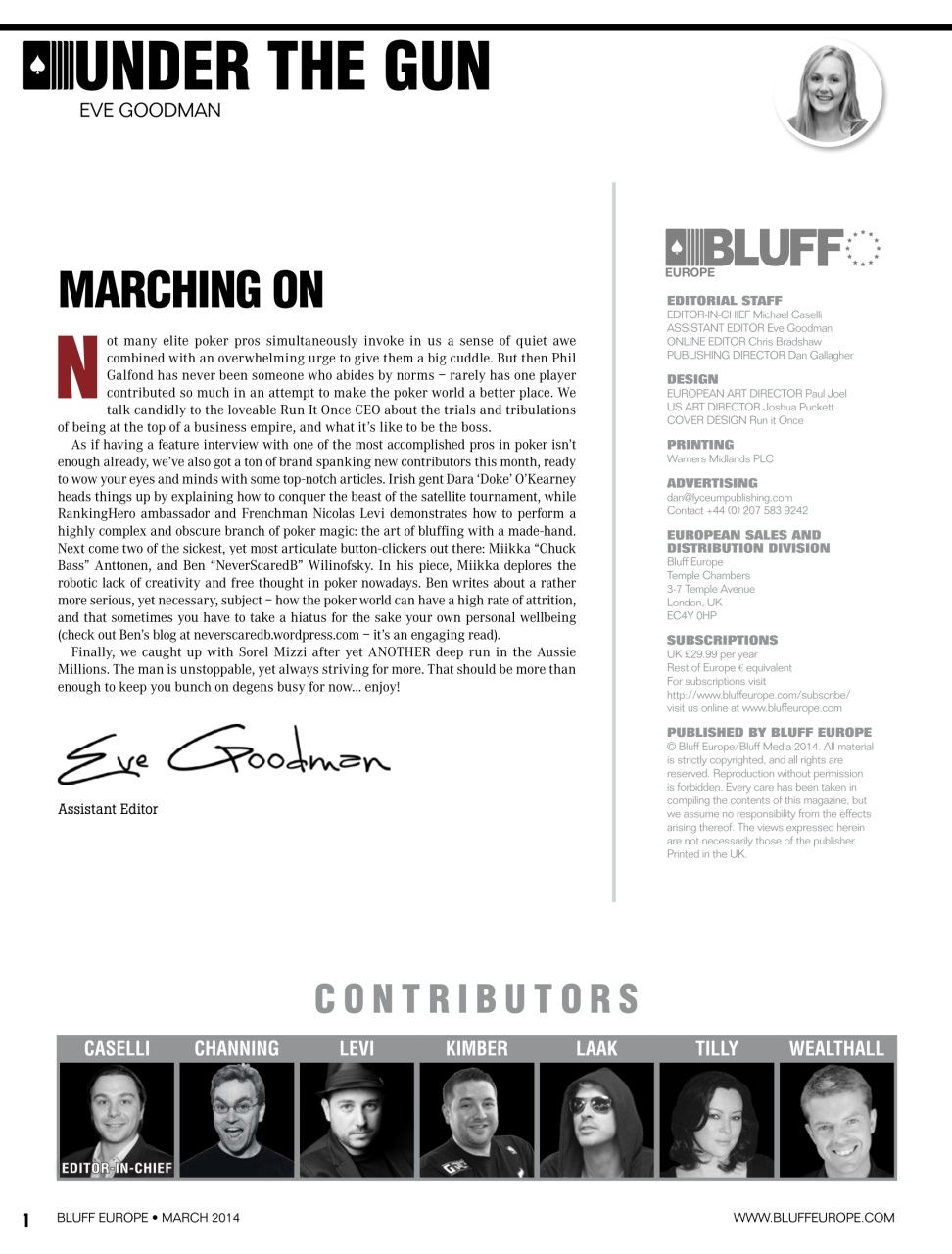 Bluff Europe Preview Pages