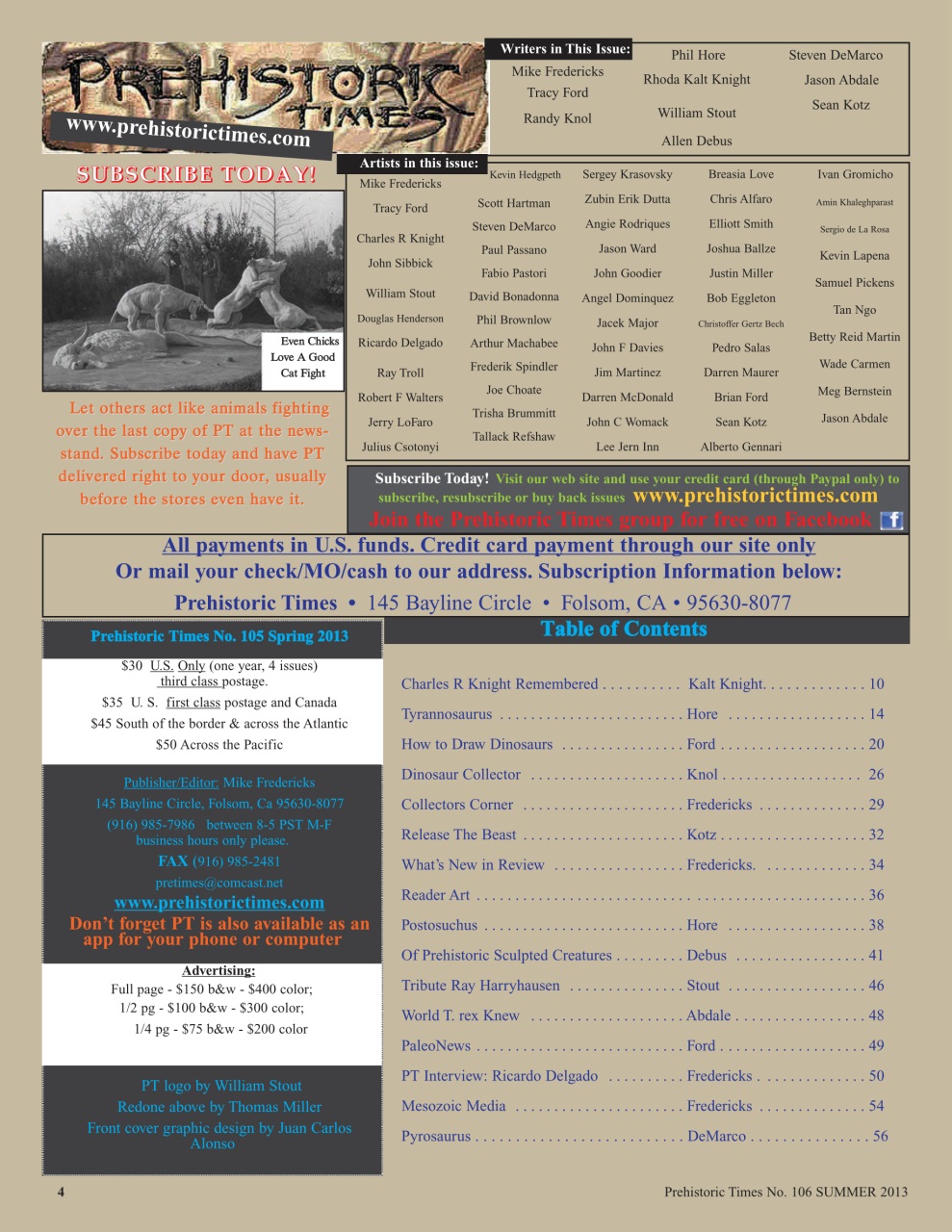 Prehistoric Times Preview Pages