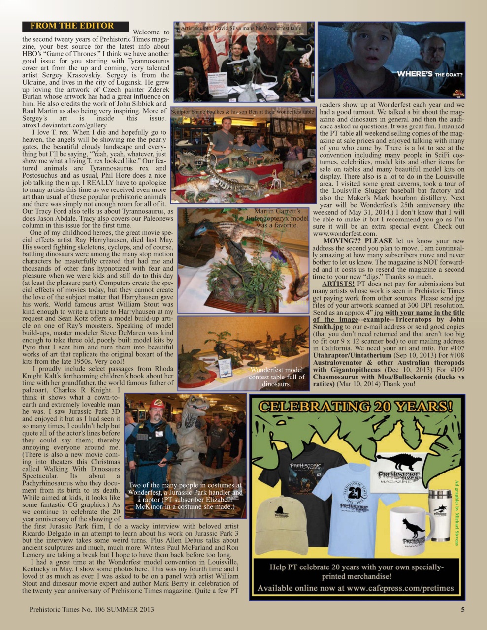 Prehistoric Times Preview Pages