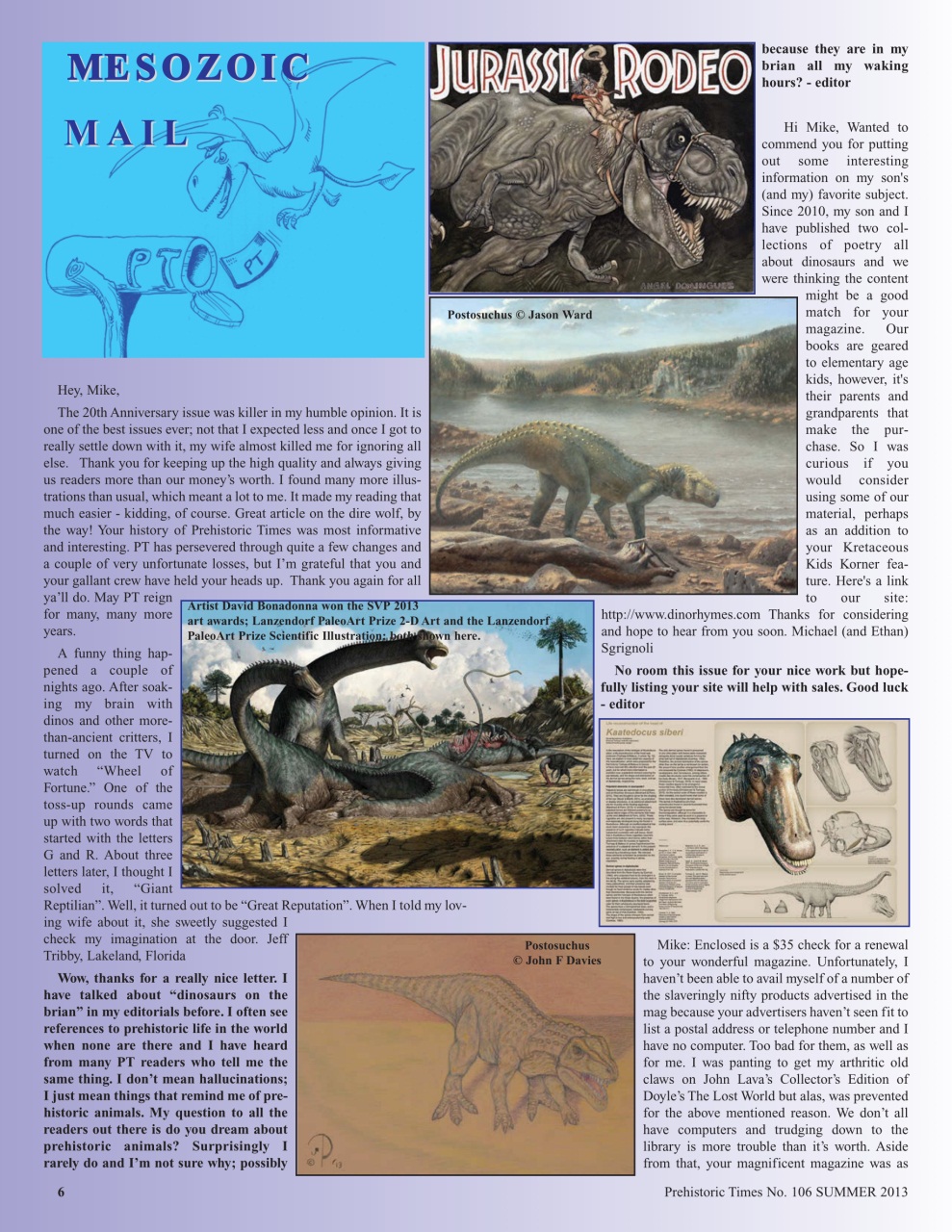 Prehistoric Times Preview Pages