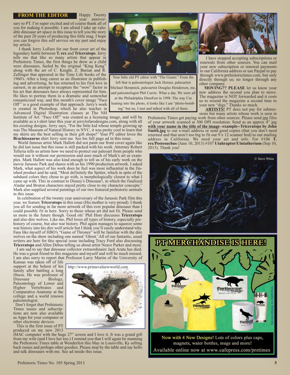 Prehistoric Times Preview Pages