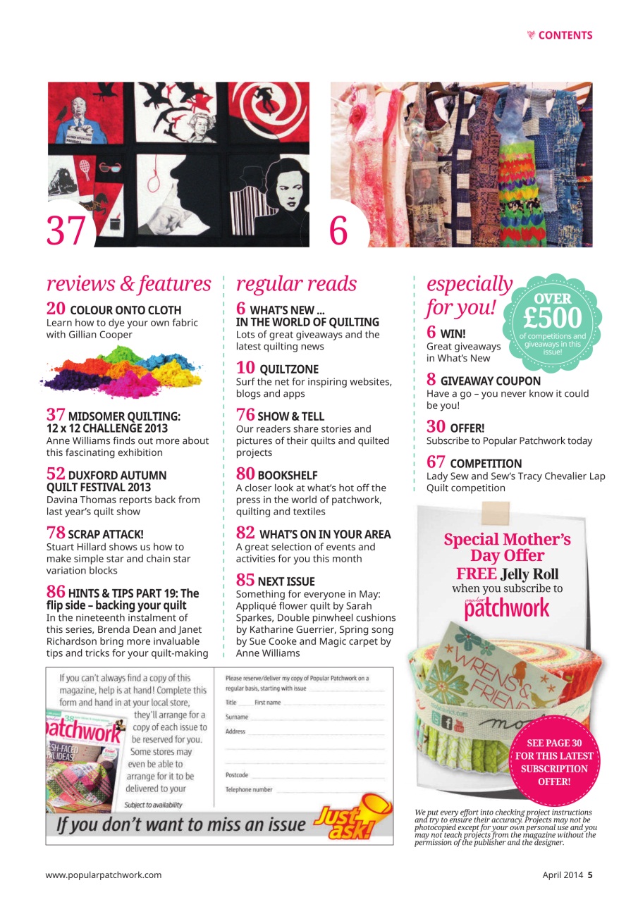Popular Patchwork Magazine Preview Pages