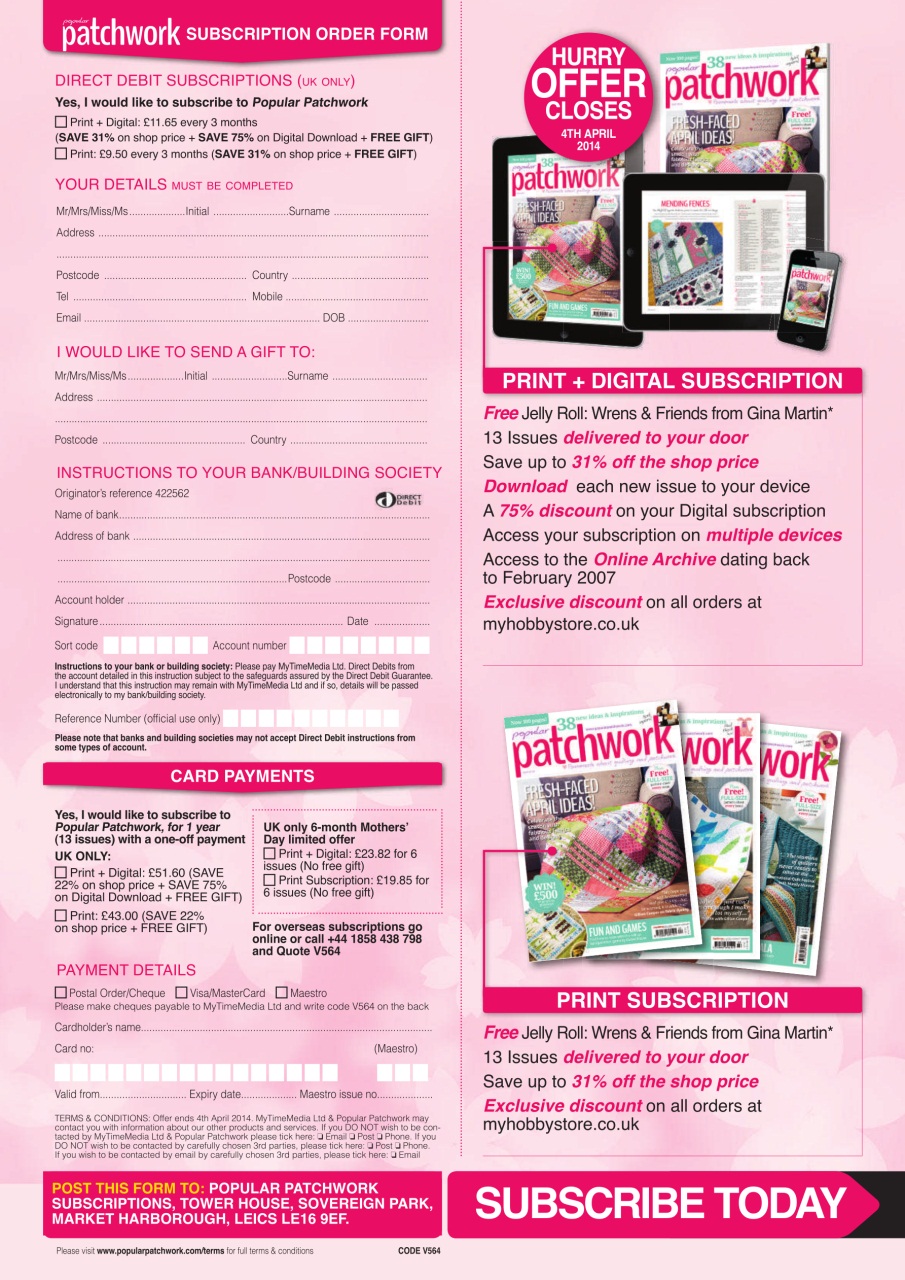 Popular Patchwork Magazine Preview Pages