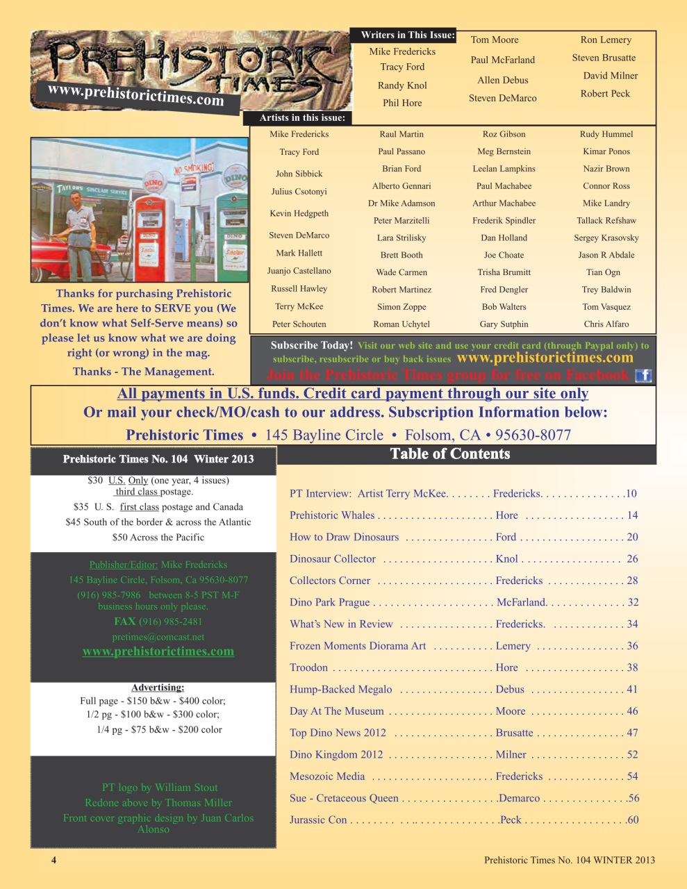 Prehistoric Times Preview Pages