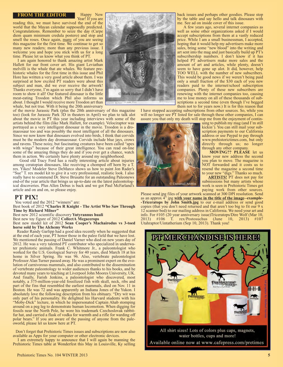 Prehistoric Times Preview Pages