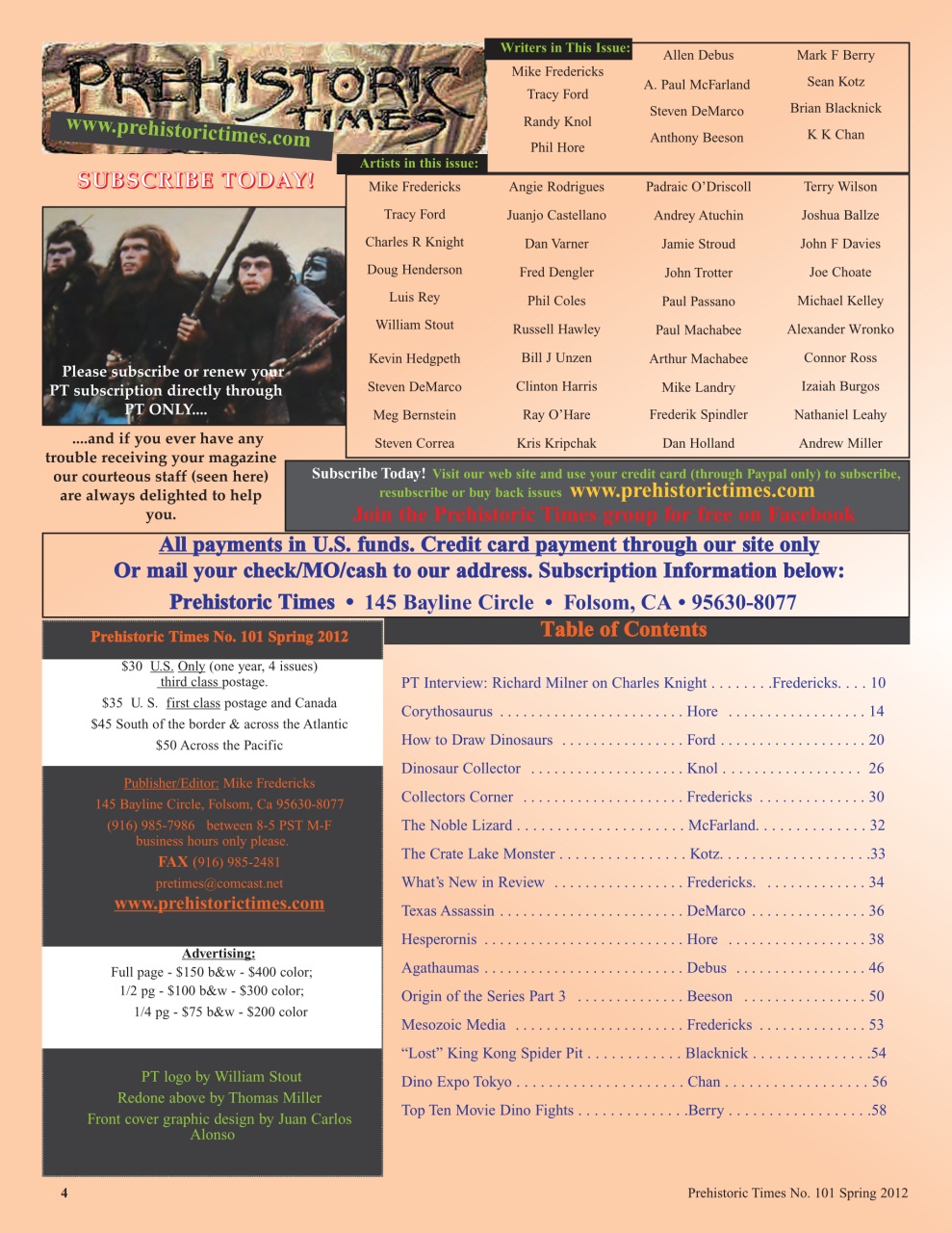 Prehistoric Times Preview Pages