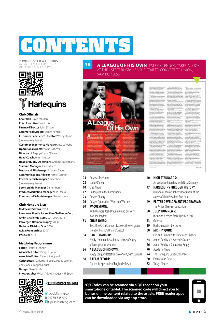 Harlequins Preview Pages