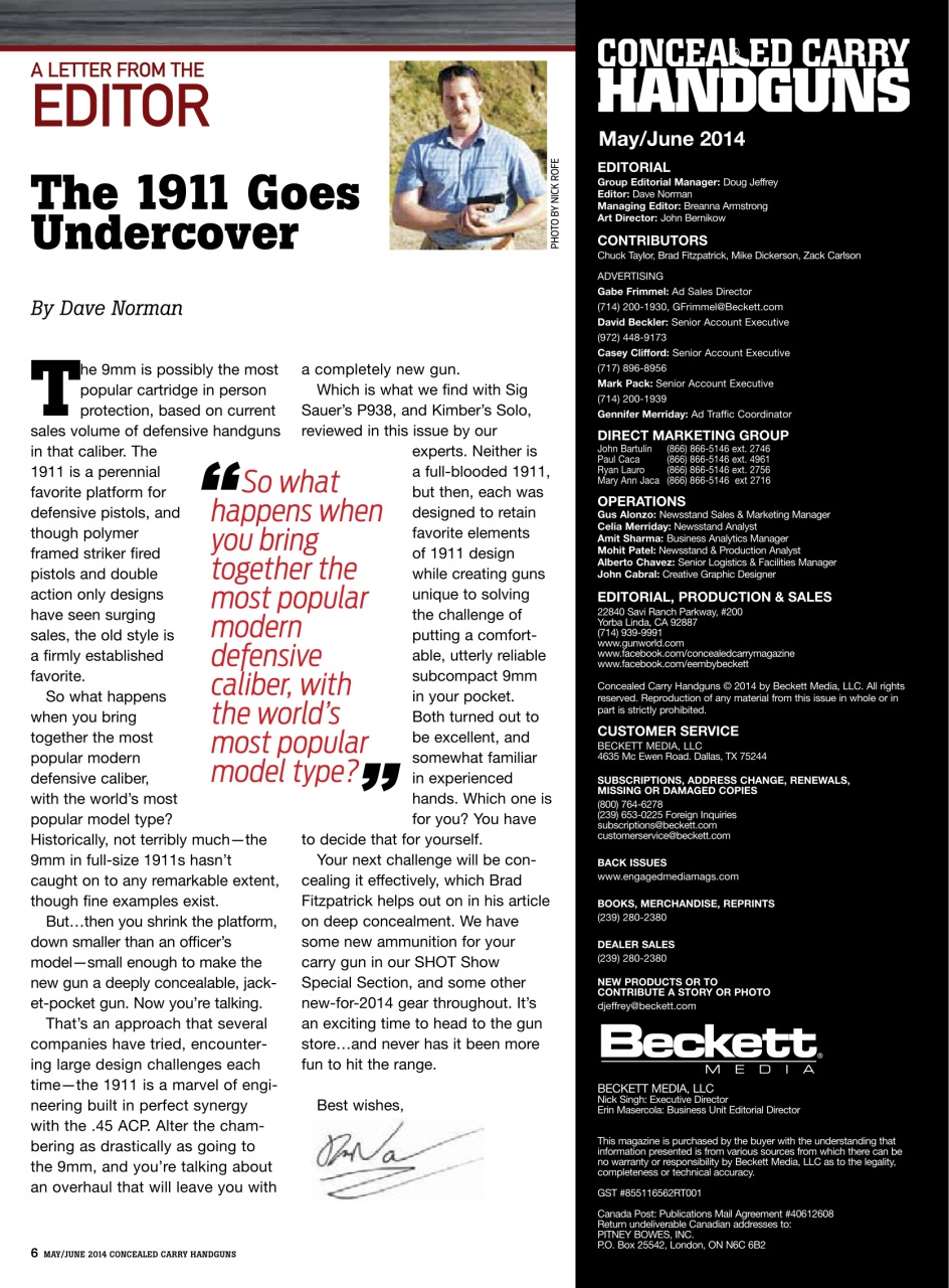 Concealed Carry Handguns Preview Pages