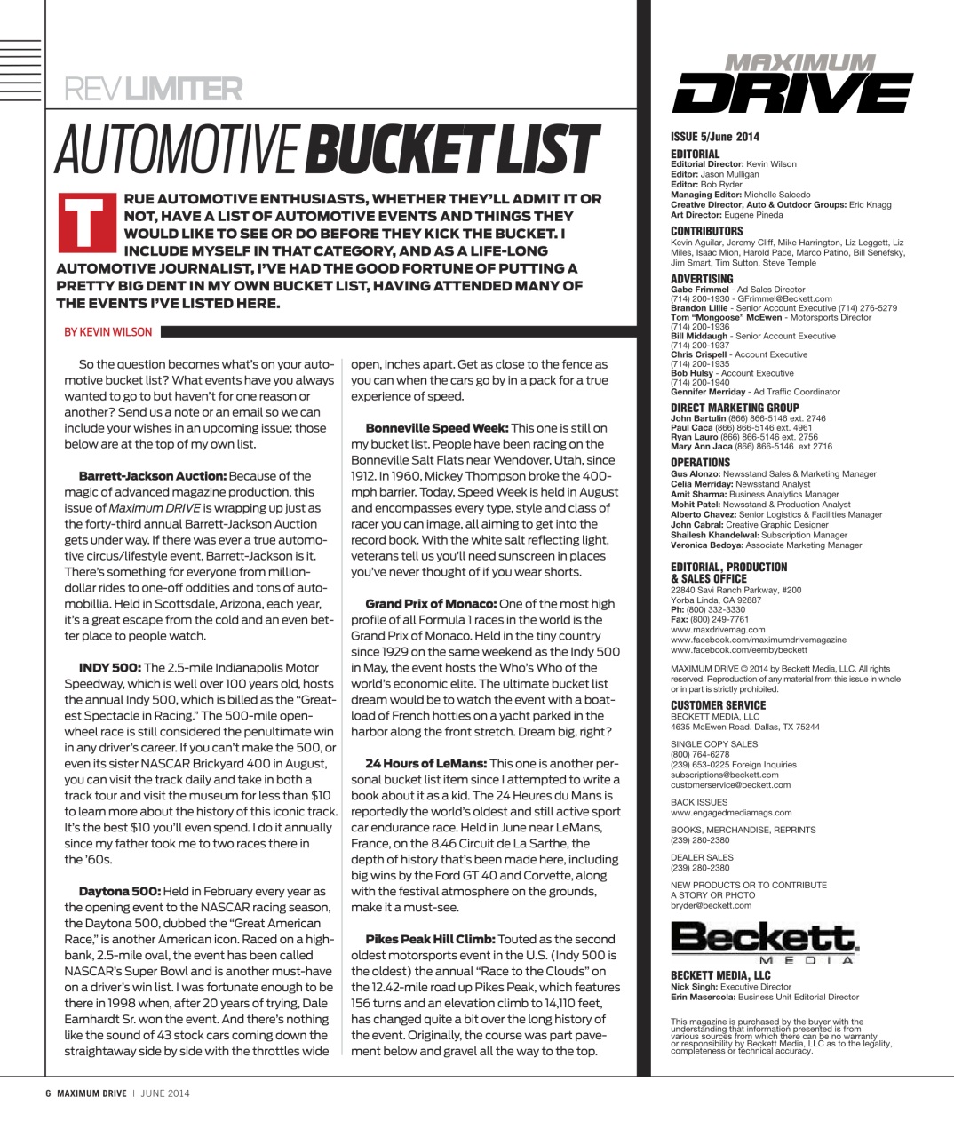 Maximum Drive Preview Pages