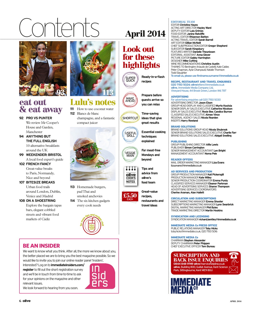 Olive Magazine Preview Pages