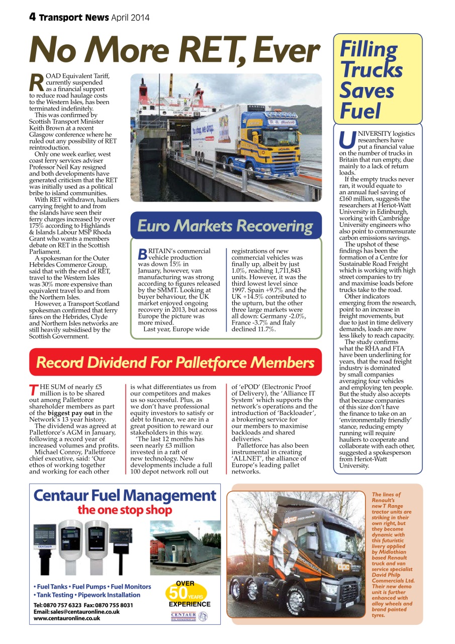 Transport News Preview Pages