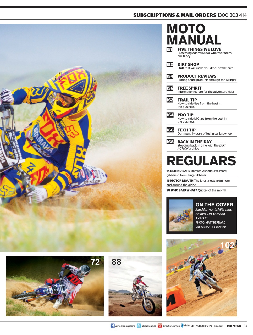 Dirt Action Preview Pages