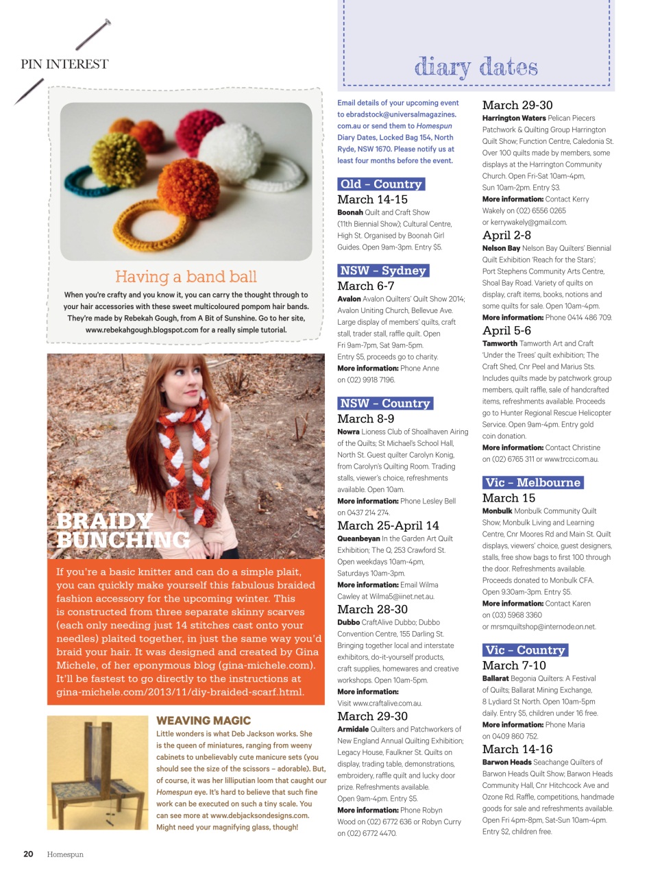 Homespun Preview Pages