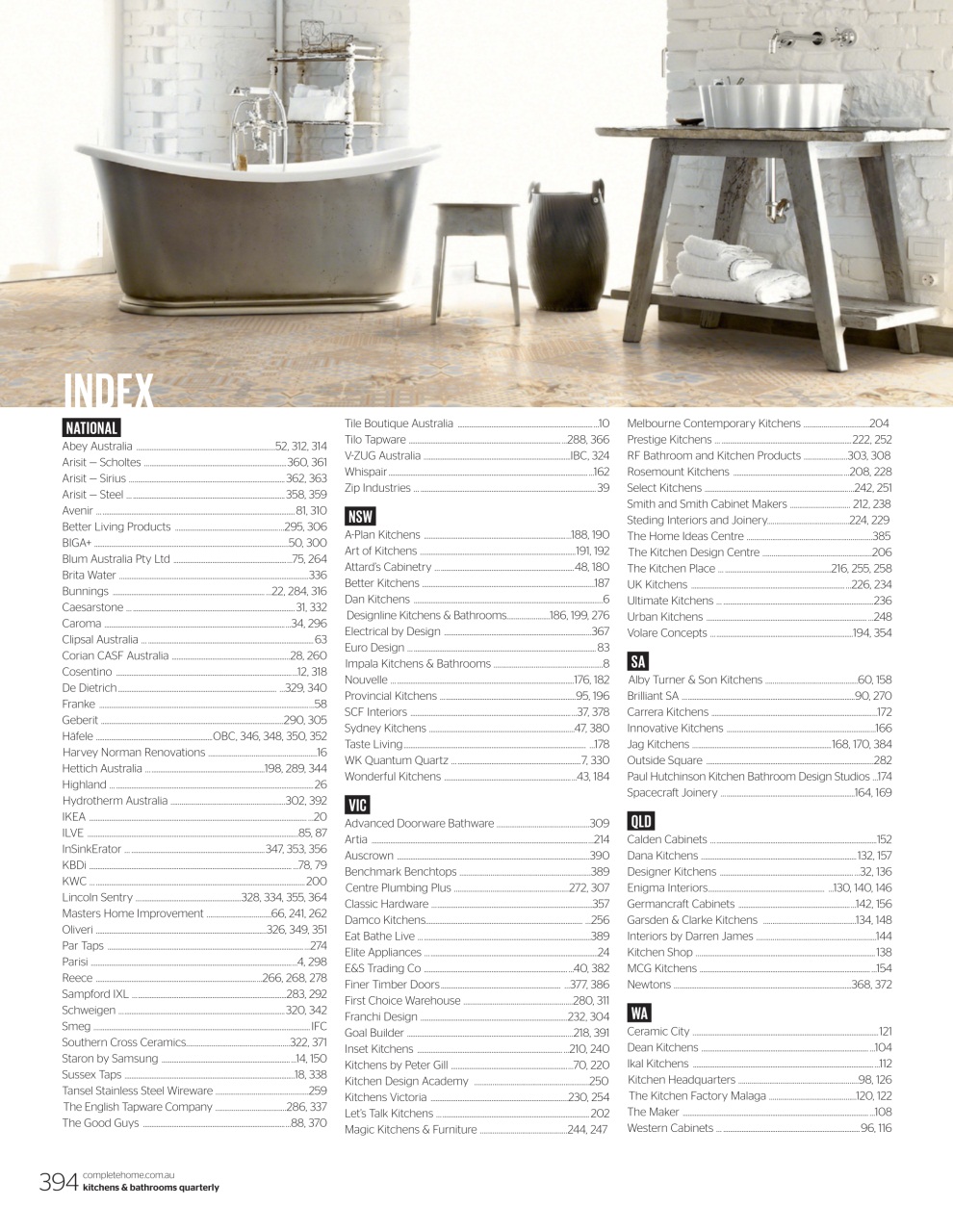 Kitchens & Bathrooms Quarterly Preview Pages