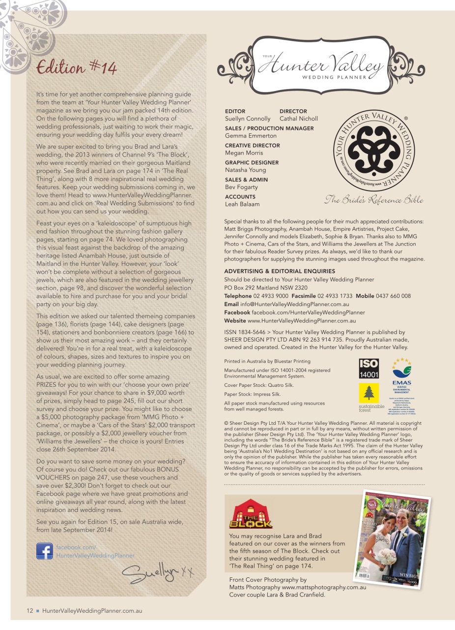 Hunter Valley Wedding Planner Preview Pages
