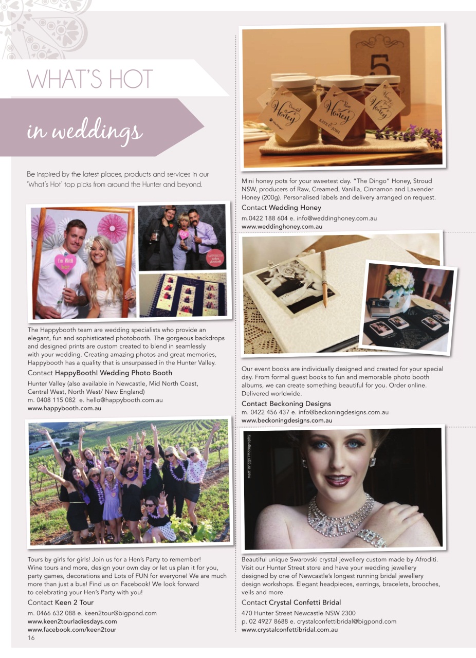 Hunter Valley Wedding Planner Preview Pages