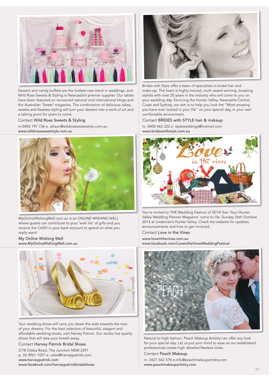 Hunter Valley Wedding Planner Preview Pages