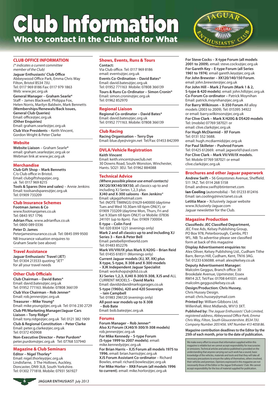 Jaguar Enthusiast Preview Pages