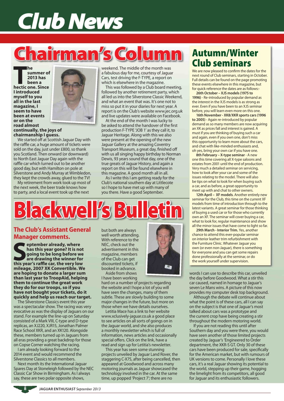 Jaguar Enthusiast Preview Pages
