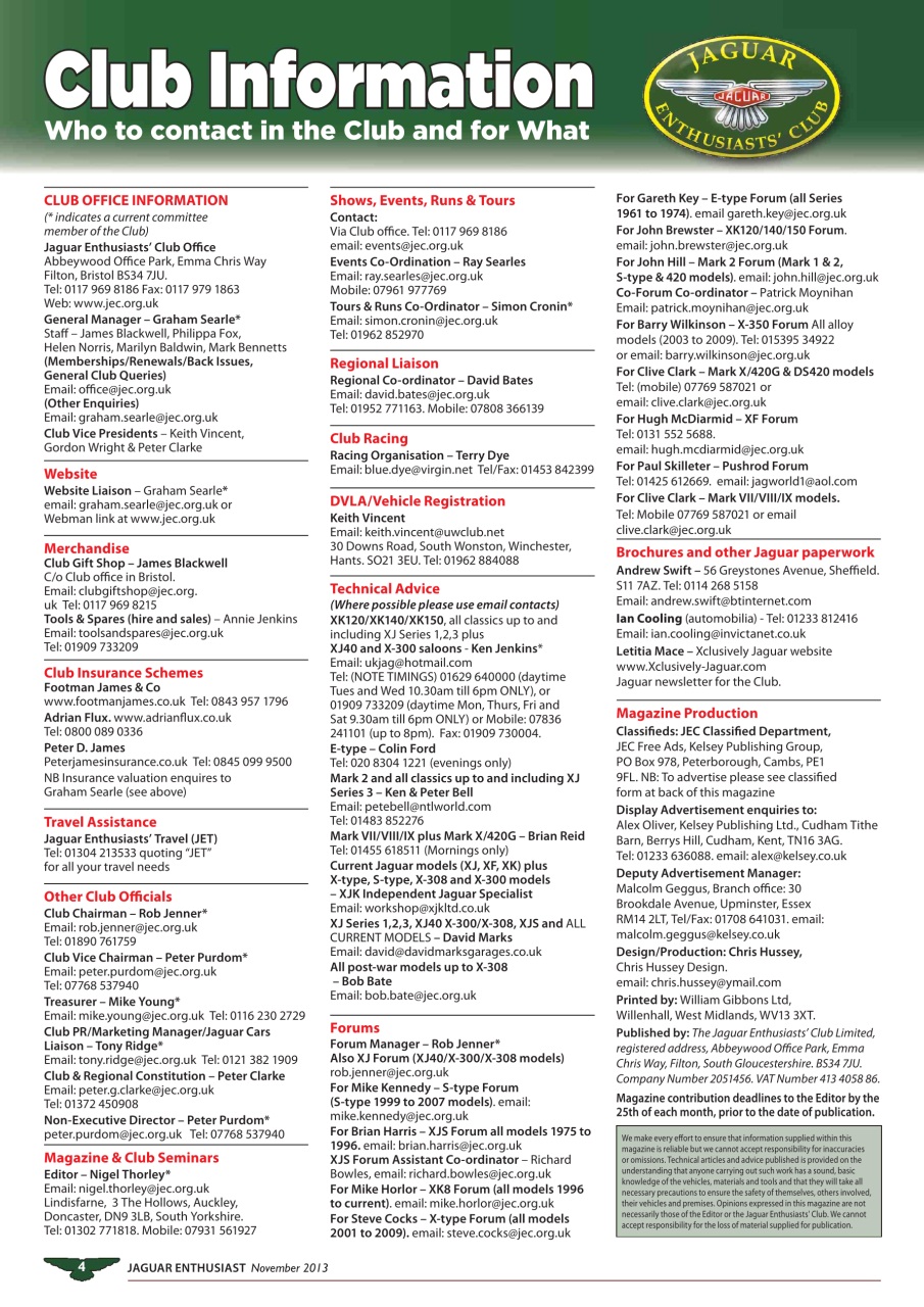 Jaguar Enthusiast Preview Pages