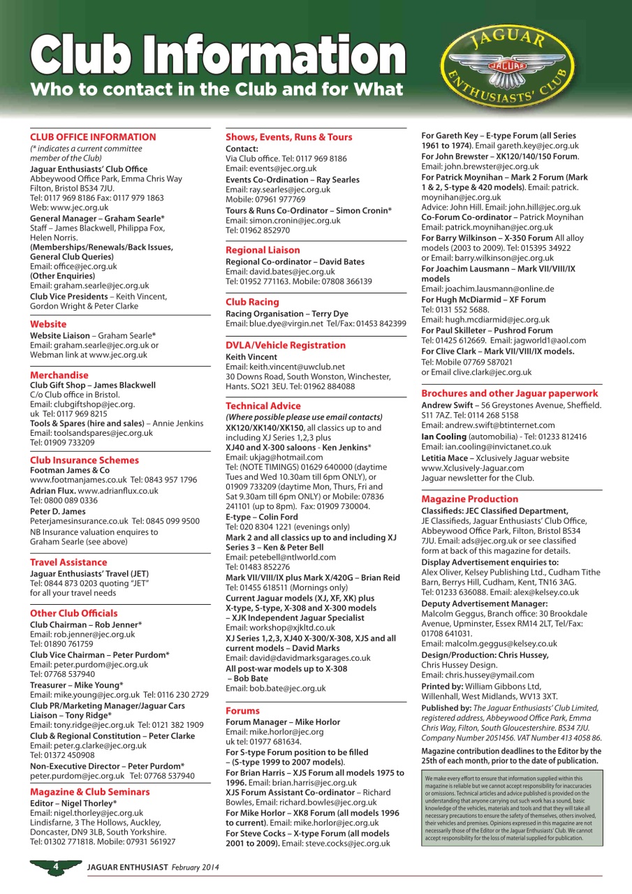 Jaguar Enthusiast Preview Pages