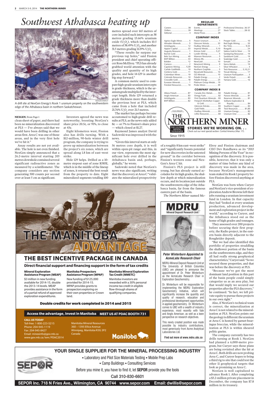 The Northern Miner Preview Pages