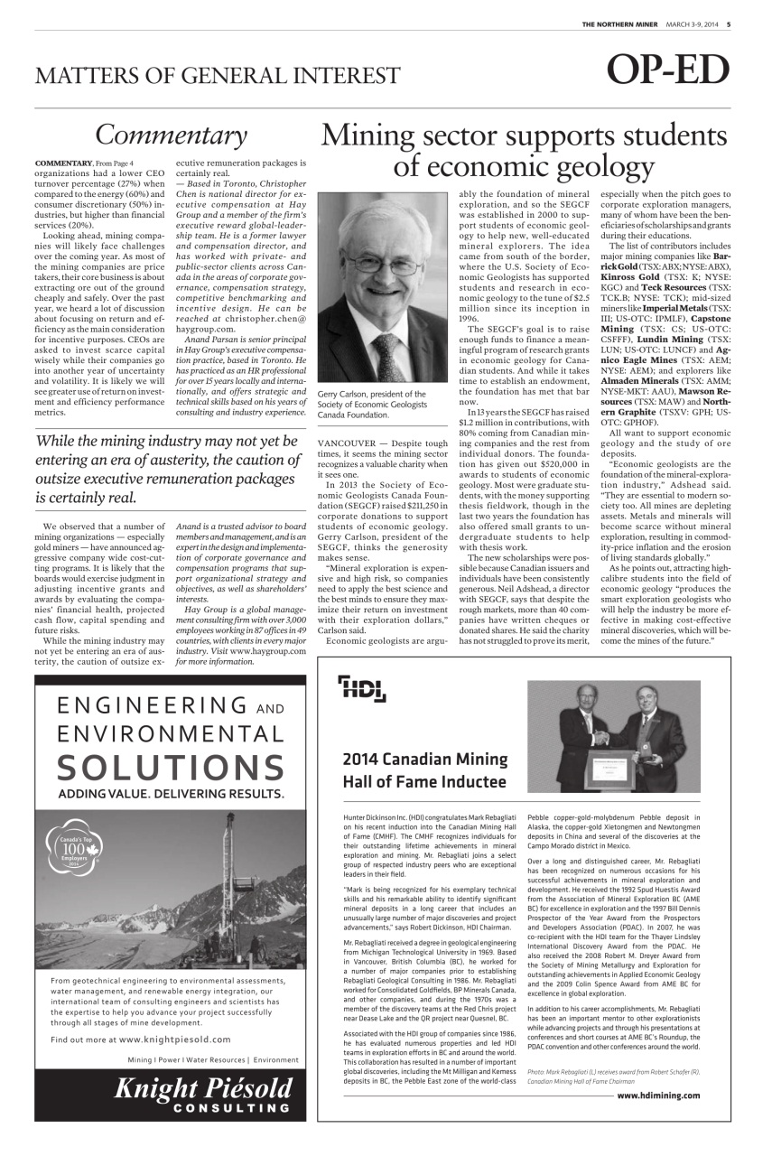 The Northern Miner Preview Pages