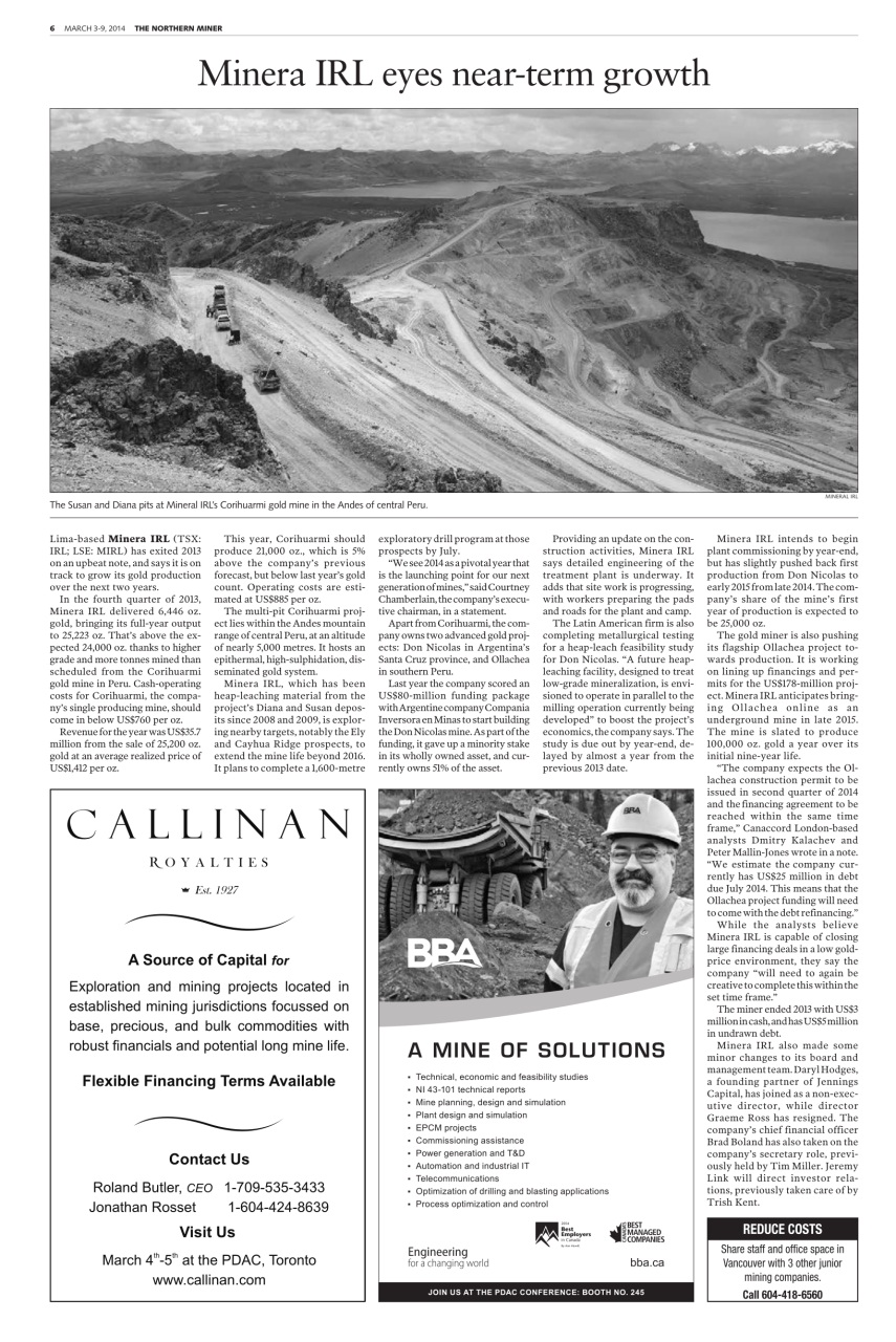 The Northern Miner Preview Pages