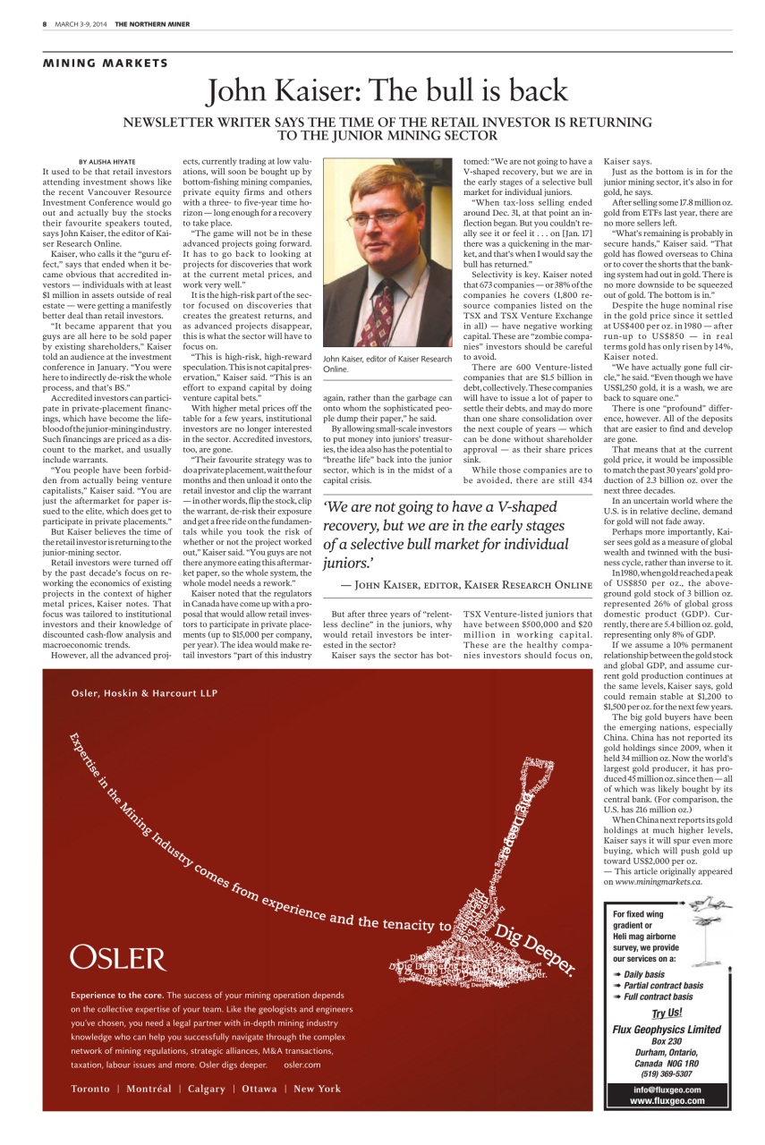 The Northern Miner Preview Pages